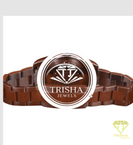 Reloj Moderno con Diamantes Moissanite en Tono Marrón, con Brazalete de Eslabones Premium y Estilo de Lujo - Product Image 1