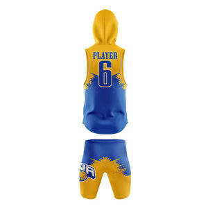 Ensembles d'uniformes de football 7v7 en polyester imprimé par sublimation, haute qualité, compression sans manches, taille élastique, 160g - Product Image 3