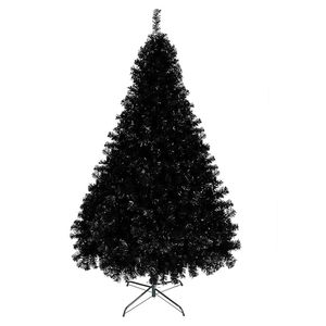 Albero di Natale di Lusso in PVC Preilluminato, 2,4m, 1050 Rami, Nero con Supporto in Metallo, Stile Premium per Decorazioni Festive - Product Image 1