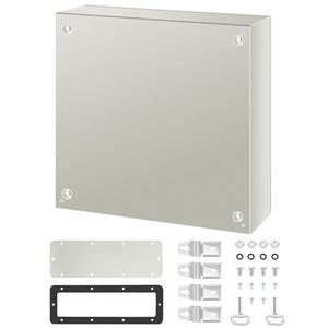Boîtier électrique métallique NEMA 4X 24x24x8 en acier, indice de protection IP66, résistant à l'eau et à la poussière, pour utilisation en extérieur et en intérieur, pour appareils électroniques et instruments - Product Image 4