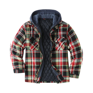 Sudaderas con capucha de franela para hombre con capucha con 2 bolsillos delanteros y cremallera ajustable, sudaderas con capucha de franela suaves y cómodas, buen material - Product Image 1