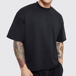 OEM Plain Cotton Men's Vintage Eco-Friendly T-Shirt Manufacturer Oversized Drop Shoulder Custom Embroidery Patch Acid Wash - Product Image 2
