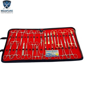 Kit chirurgical vétérinaire pour tissus mous, 24 pièces, instruments de chirurgie générale en acier inoxydable de qualité allemande pour les hôpitaux vétérinaires - Product Image 2