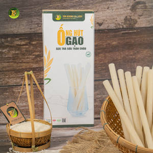 Pajitas de Arroz Naturales, Pajitas Biodegradables Sostenibles para Té de Burbujas y Bebidas - Product Image 4