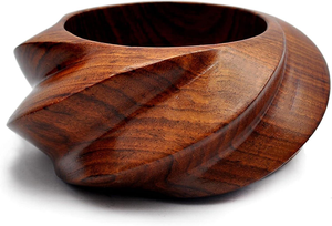 Juego de Pulseras de Madera Natural Hechas a Mano con Acabado Granulado para Mujer, Pulsera Gruesa de Madera Natural por AFZA ENTERPRISES - Product Image 2