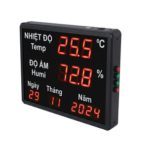 Industrial LED <b>Temperature</b>, Humidity, Date & Time Display | OEM Available | SCADA & IoT Ready - Product Image 1