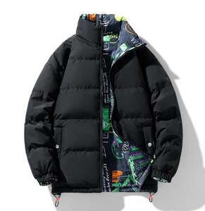 Chaqueta de Plumón Acolchada Personalizada para Hombre, Chaqueta de Invierno Reversible de Algodón con Burbujas, Talla Grande - Product Image 1