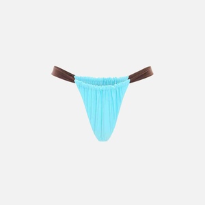 ชุดบิกินี่ผู้หญิง 2 ชิ้น แฟชั่นน่ารัก สีพื้น ผ้ายืด/โพลีเอสเตอร์ เอวสูง สายรัดเซ็กซี่ ดีไซน์ผ่าข้าง สำหรับฤดูร้อน ปี 2026 - Product Image 6