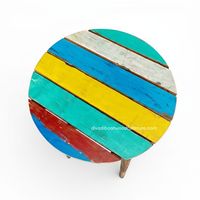 Table basse rustique artisanale en teck, design Gap, résistante aux UV, couleur naturelle, pour intérieur/extérieur, salon, villa, maison, jardin