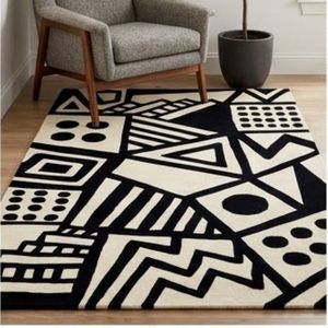 Alfombra Rectangular Geométrica de Polipropileno con Pelo Plano y Base Antideslizante de Goma para Sala de Estar, Decorativa, al Mejor Precio - Product Image 4