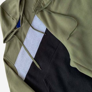 Survêtement unisexe à blocs de couleur, à capuche, manches longues, coupe décontractée, pour l'automne, avec poches latérales, 100 % coton, poids moyen - Product Image 4
