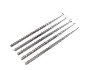 Curettes ORL manuelles, ensemble de 4 pièces, acier inoxydable de qualité médicale, instruments chirurgicaux réutilisables - Product Image 2