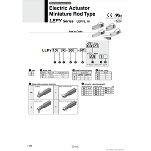 Produit de vérins d'actionneur électrique LEPY10LK-50R-RCAN5 SMC Pneumatics - Product Image 3