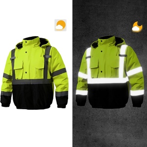 Customized High Visibility <b>Worker</b> Uniform Flashing Reflective Safety <b>Jacket</b> Road Construction Reflective <b>Jackets</b> - Product Image 5