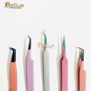 Pinzas para Pestañas Bellus International, Duraderas, con Punta Suave y Agarre de Diamante, Multicolores, de Acero Inoxidable, 12-14 cm, para Pestañas y Cejas - Product Image 5
