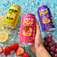 Private Label Madam Hong Prebiotische Soda met Fruit Smaak Kristal Boba Kant-en-klaar Drinkblikje