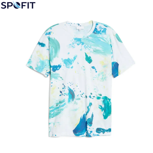 เสื้อยืดฟิตเนสแห้งเร็ว พิมพ์ลายโลโก้ตามสั่ง ราคาขายส่ง คุณภาพสูง สำหรับผู้ชาย - Product Image 1