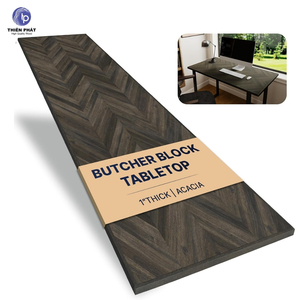 Planche de découpe en bois d'acacia massif Thien Phat Chevron, 25x96 pouces, épaisseur personnalisable de 1,25 à 1,5 pouces, écologique - Product Image 2