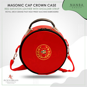 Étui pour casquette de Grand Prêtre du Chapitre Royal Arch - Cuir rouge - Product Image 5