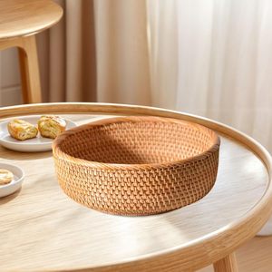 Handmade Rattan <b>Basket</b> for Kitchen Storage Woven <b>Bread</b> Fruit Bowl Decorative Dining Organizer - Product Image 4