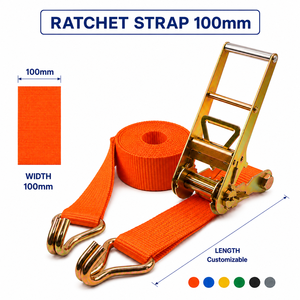 Sangle d'arrimage à cliquet robuste en polyester haute résistance 100 mm 10000 kg pour transport industriel, service OEM - Product Image 3