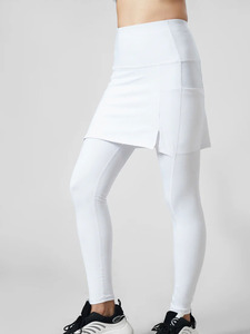 Women <b>Skirted</b> Yoga <b>Leggings</b> High Waist Sports Skort Pants Women Athletic Skirt Tights Fitness <b>Leggings</b> With Skirt - Product Image 1