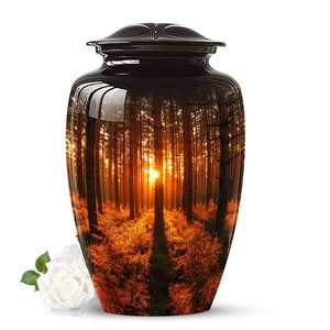 Urnas de Metal para Cenizas Humanas, Urnas para Cenizas de Adultos, Urnas Personalizadas para Mamá, Urnas Funerarias, Urnas con Diseño de Atardecer en el Bosque - Product Image 6