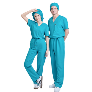 HOT SELLING Hospital Medical Clothing Rayon/PE/Spandex Fashionable medical <b>scrubs</b> sets women nurse wide leg FMF factory uniform - Product Image 3