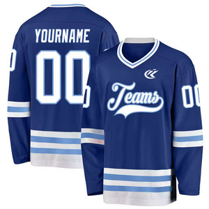Custom <b>Cheap</b> Team Sublimated Breathable Summer Ice Hockey Jersey Short Sleeve Custom Made Adult Size Men - Product Image 1