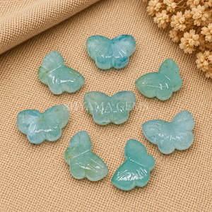 Cuentas de Piedras Preciosas Facetadas de Aguamarina en Forma de Mariposa de 13 mm para la Fabricación de Joyas, Cuentas Sueltas al por Mayor para Manualidades - Product Image 4