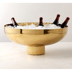 Cubo enfriador de vino creativo de acero inoxidable con asas, cubo de hielo para champán de sobremesa para eventos de bar, fiestas y restaurantes - Product Image 5