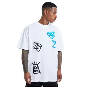 Camiseta 100% algodão com logotipo personalizado, camiseta gráfica para homens, camiseta personalizada 180 g/m2