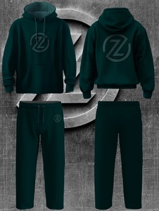 Oversized Heavyweight Cotton Solid <b>Fleece</b> Tracksuit Men <b>Women</b> Streetwear <b>Jogger</b> Set Custom Logo OEM ODM (Sample Customization - Product Image 1