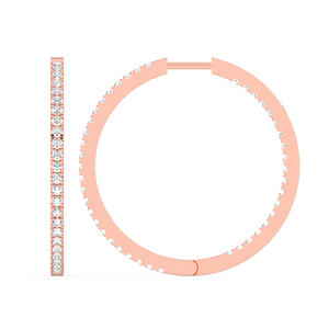 Pendientes de Aro con Diamante Cultivado en Laboratorio de 1 Ct, Corte Brillante Redondo, Certificado IGI, Estilo Moderno, Oro Amarillo de 14K para Mujer - Product Image 6