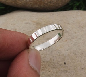 Minimalist Sterling Silver Plain Dainty Stackable Women's <b>Thin</b> Band <b>Ring</b> Fine Jewelry for Party Occasions - Product Image 4