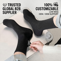 Chaussettes de sport mi-mollet en coton respirant pour hommes, avec logo personnalisé, épaisses et rembourrées, pour la course, le basketball et le tennis – Vente en gros