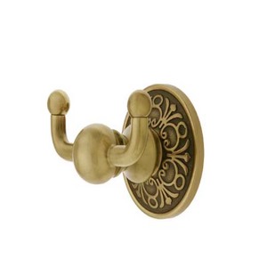 Porte-serviettes mural classique en laiton, accessoire de salle de bain, design à double barre, support à serviettes en laiton fait main - Product Image 4