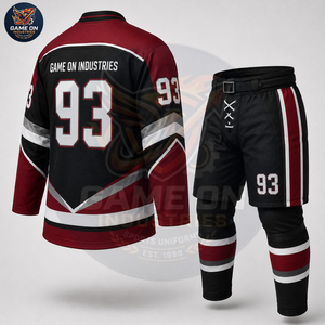 With Private Lable New Arrival Latest Custom Colors Player Numbers Logo Printing Custom Sublimated Ice Hockey Uniform Sets - Product Image 4
