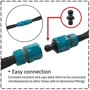 King-Flow - Kit de Riego por Goteo de PVC Anticorrosión Ajustable de 75 Pies y 3/4 de Pulgada de Diámetro, Manguera de Goteo Plana para Jardín - Product Image 4