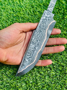 Lame de couteau de chasse en acier Damas San Mai cuivré, vente en gros, couteau artisanal personnalisé, lame de couteau en acier Damas cuivré - Product Image 6