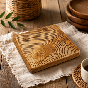 Square Pine <b>Decking</b> Board With Wood Grain Finish Rustic Design Water Resistant Outdoor Use <b>Brushed</b> Surface - Product Image 1