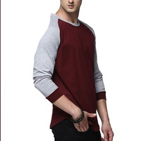 T-shirts pour hommes de haute qualité, design luxueux, 100% coton épais, coupe classique, vêtements décontractés uniques, manches longues, séchage rapide