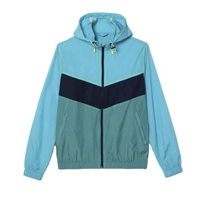 Chaqueta cortavientos con capucha y forro de malla transpirable de nuevo diseño para hombre, chaqueta cortavientos de nailon para hombre con logotipo personalizado - Product Image 1