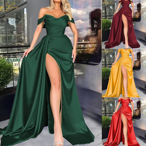 Vestido de Noche Elegante para Fiesta con Abertura Alta y Un Hombro Descubierto para Damas - Product Image 6