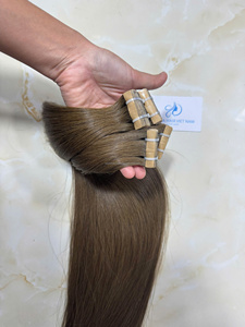 ผมแท้เวียดนามคุณภาพสูงแบบ Remy Virgin จากโรงงาน  ต่อผมแบบเทปสองด้าน  ปรับแต่งได้  ตรงธรรมชาติ - Product Image 2