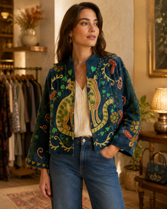 Custom Women's Lightweight <b>Velvet</b> <b>Jacket</b> Long Sleeve Single Breasted Open Stitch Breathable Washed Cotton Casual Outerwear Coat - Product Image 3