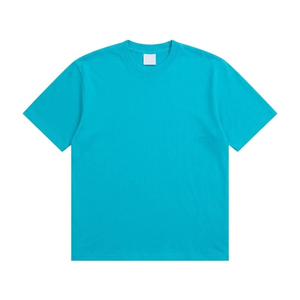 Camiseta de algodón beige vintage de corte holgado para hombre, diseño liso, manga corta, hombros caídos, estilo streetwear. - Product Image 5