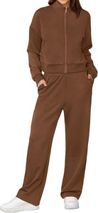 Survêtement polaire personnalisé avec logo latéral pour femme – Ensemble jogging et pantalon de survêtement - Product Image 2