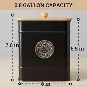 Recipiente de metal para almacenamiento de alimentos, seguro para uso alimentario, de fabricante confiable, con tapa resistente para guardar granos, especias y alimentos secos. - Product Image 4