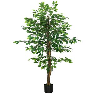 5 piedi per interni all'aperto artificiale albero di Ficus con vaso casa ufficio soggiorno arredamento realistico pianta finta - Product Image 1